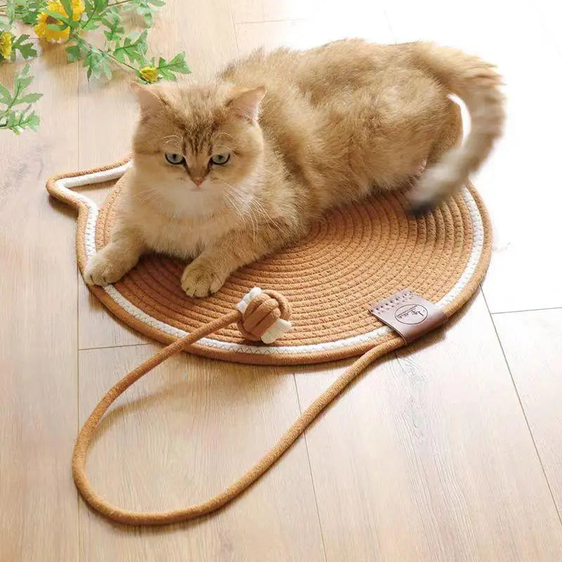 Cat Scratching Board Pet Supplies Indoor Round Shape Scratcher Mat Qme