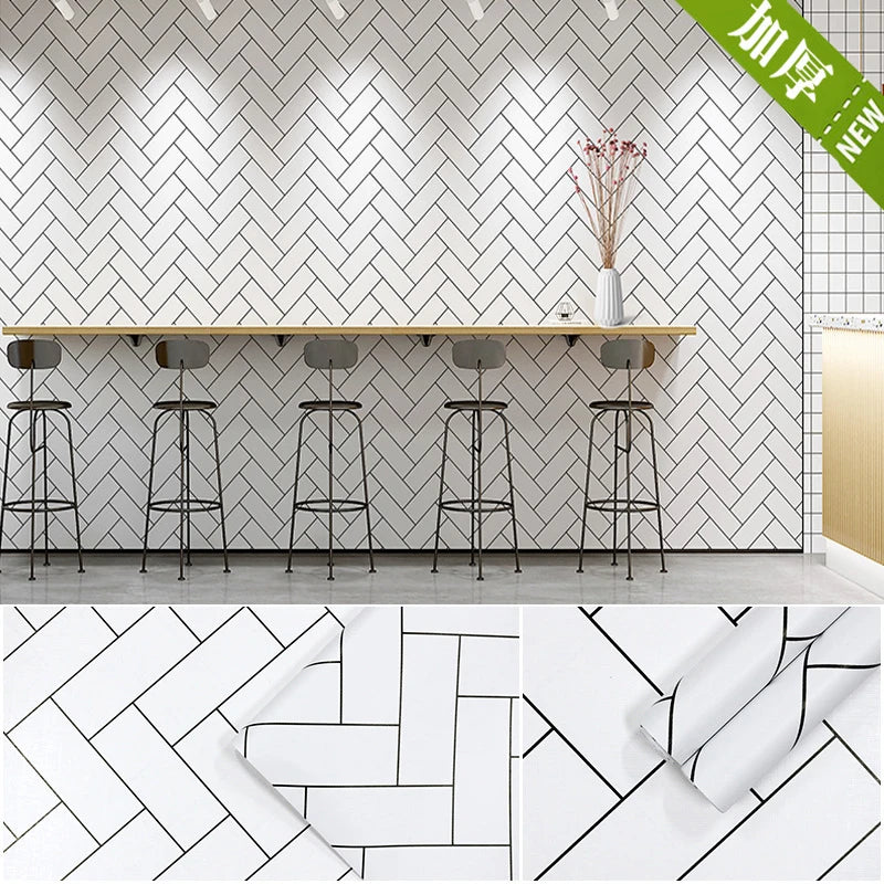 Retro Antique Brick Pattern Brown Red Gray PVC Self-adhesive Qme changfxing 300cmx45cm