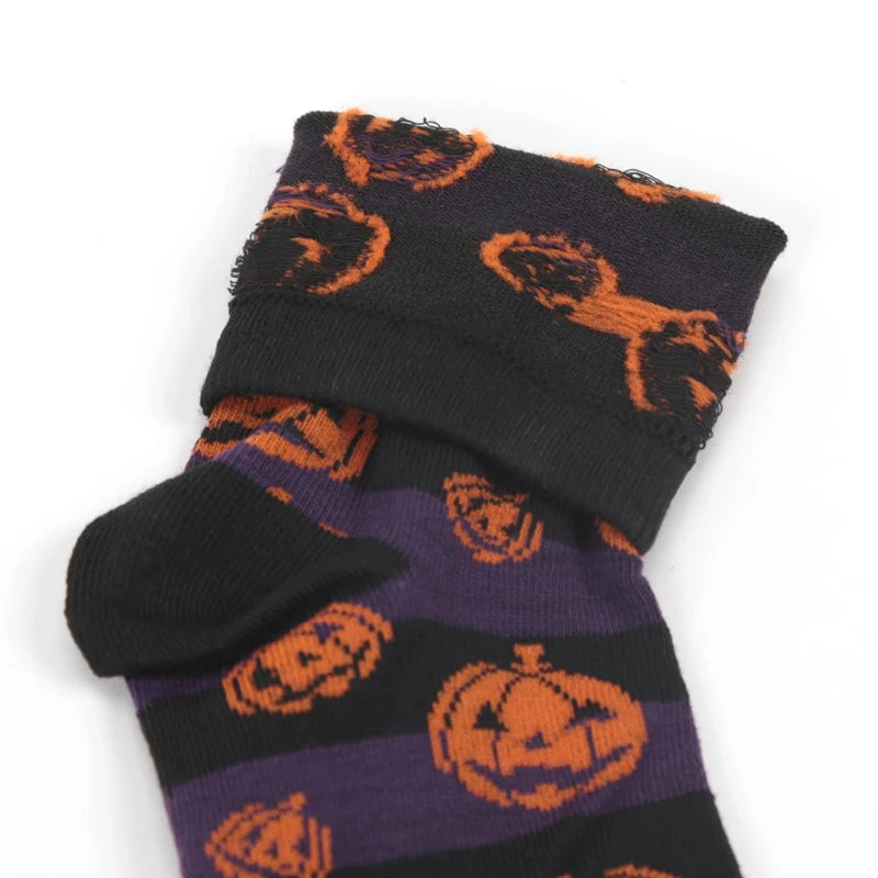 Anime Funny Socks Halloween Women Creative Cosplay Hip Hop Novelty Harajuku Bone Spider Web Male Skateboard Japanese Long Socks Qme