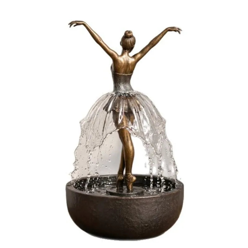 Ballerina Tabletop Water Feature Luxury Indoor Fountain Home Hotel Qme