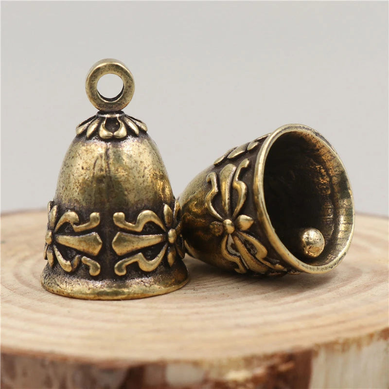 Decor Hanging Ornament Bell Pendant Jingle Brass Vintage Keyring Qme