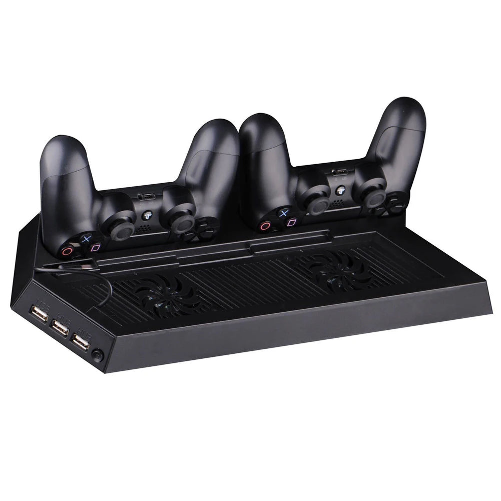For Vertical Cooling Station Fast Controller Charger Charging Station Dock Cooling Fan & Charging Stand for Playstation 4 Qme