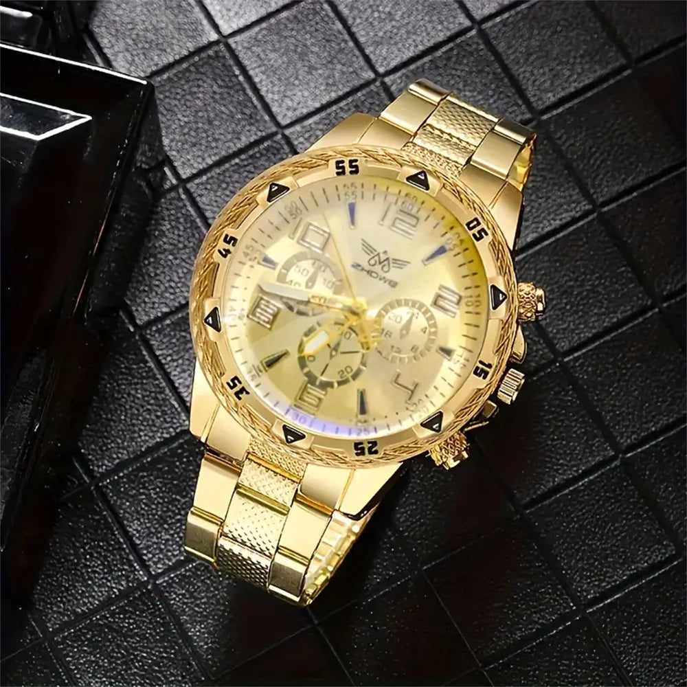 4pcs of fashionable business casual perfect classic luxury couple teenagers style quartz watch minimalist bracelet suit best Qme