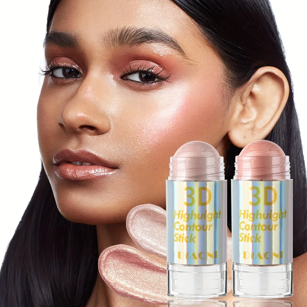 Shimmer Blush Stick Water Light Highlighter Make Up Face Body Glitter Qme