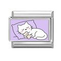 Wholesale 2025 New Cute Leaf Cats Dogs Rabbit Samoyed Italian Charm Link fit 9mm Stainless Steel Jewelry DIY Making Bracelets Qme Style 3