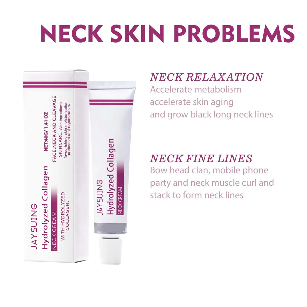 Hydrolyzed Collagen Neck Cream Eliminate Neck Fine Lines Firming Lifting Neck Remove Double Chin Rejuvenation Cream SkinCare Qme