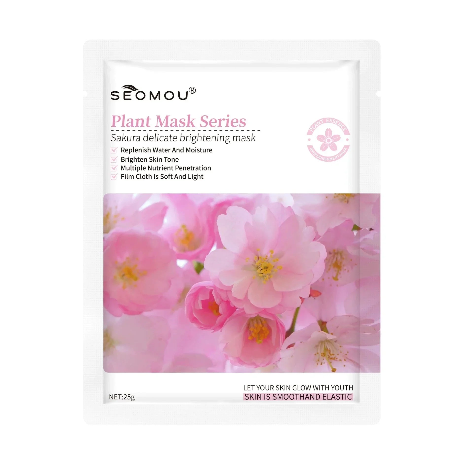 Sakura Mask Facial Essence Shrinks Pores Remove Comedones Collagen Qme 1pcs