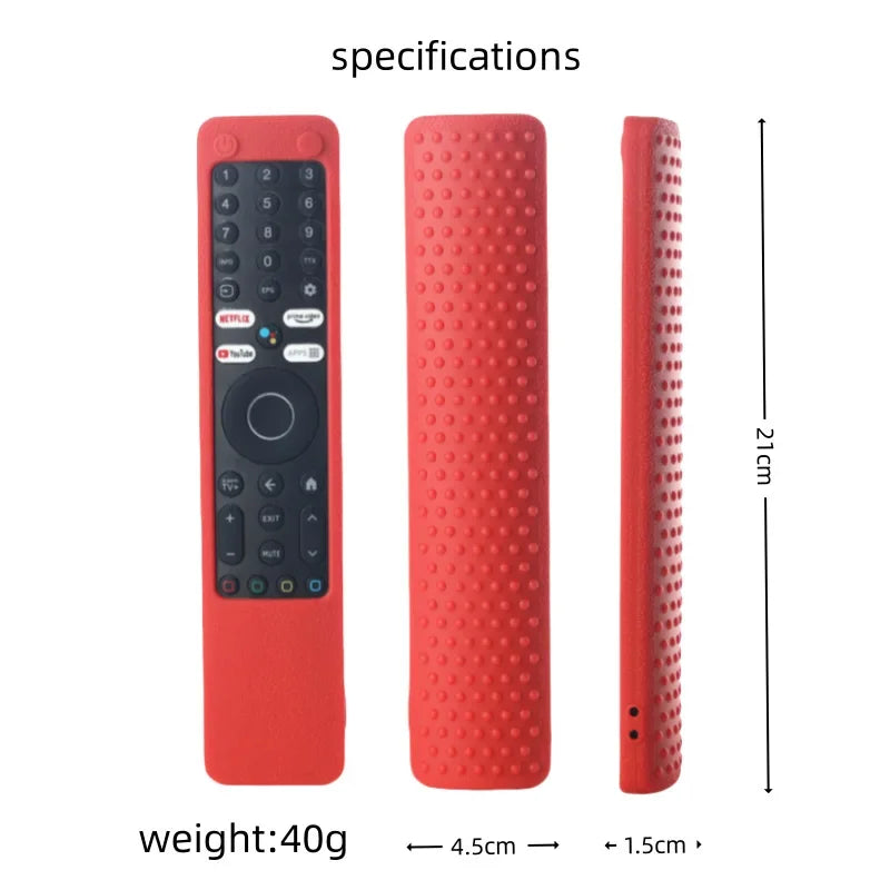For Xiaomi XMRM-ML Silicone TV Remote Cover Anti-Drop Protective Case Anti-Scratch Protective Skin Sleeve with Anti-lost Lanyard Qme