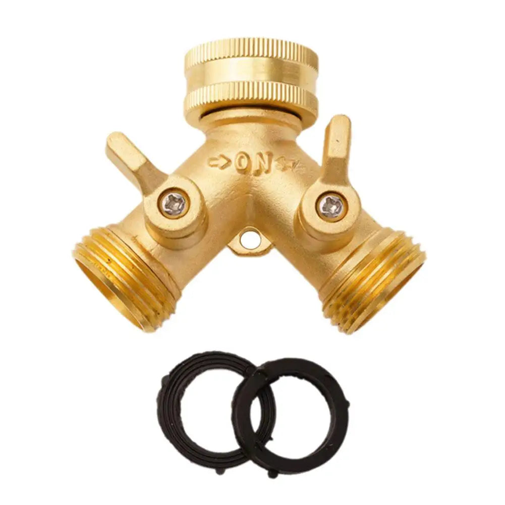 Brass Faucet Tap Connector Mixer Hose Adaptor Quick Connecter 3/4 Copper Hose Coupling Adapter Garden Watering Fittings Tool Qme as shown
