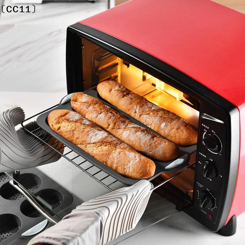 Silicone Baking Mold 3 8 Grid Nonstick Loaf Pan Resistant Bakeware Qme