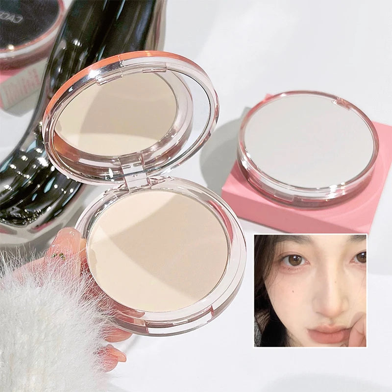 Pressed Powder Translucent Face Powders Brighten Oil Control Concealer Lasting Makeup Setting Powder Compact Waterproof Pallete Qme
