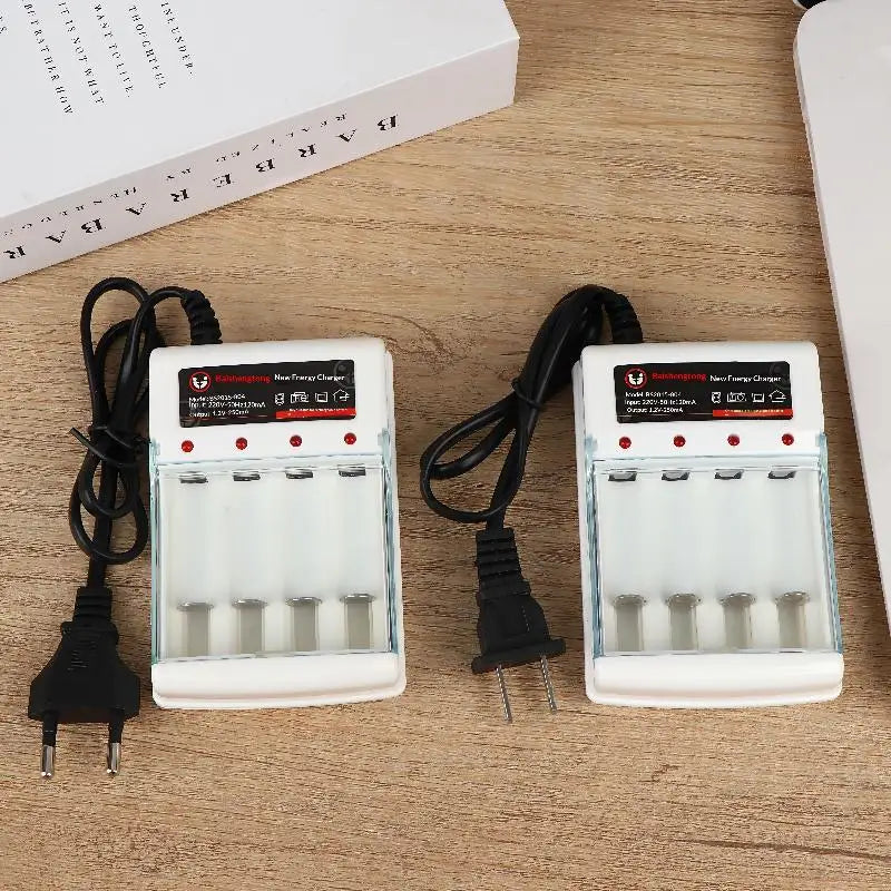 4 Slot AA AAA 1 2V Battery Charger Independent Charging EU US Plug Qme