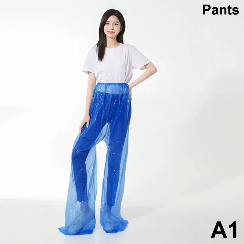 Disposable Rain Pants Thickened Foot Drift Waterproof Split Tourism Qme A1