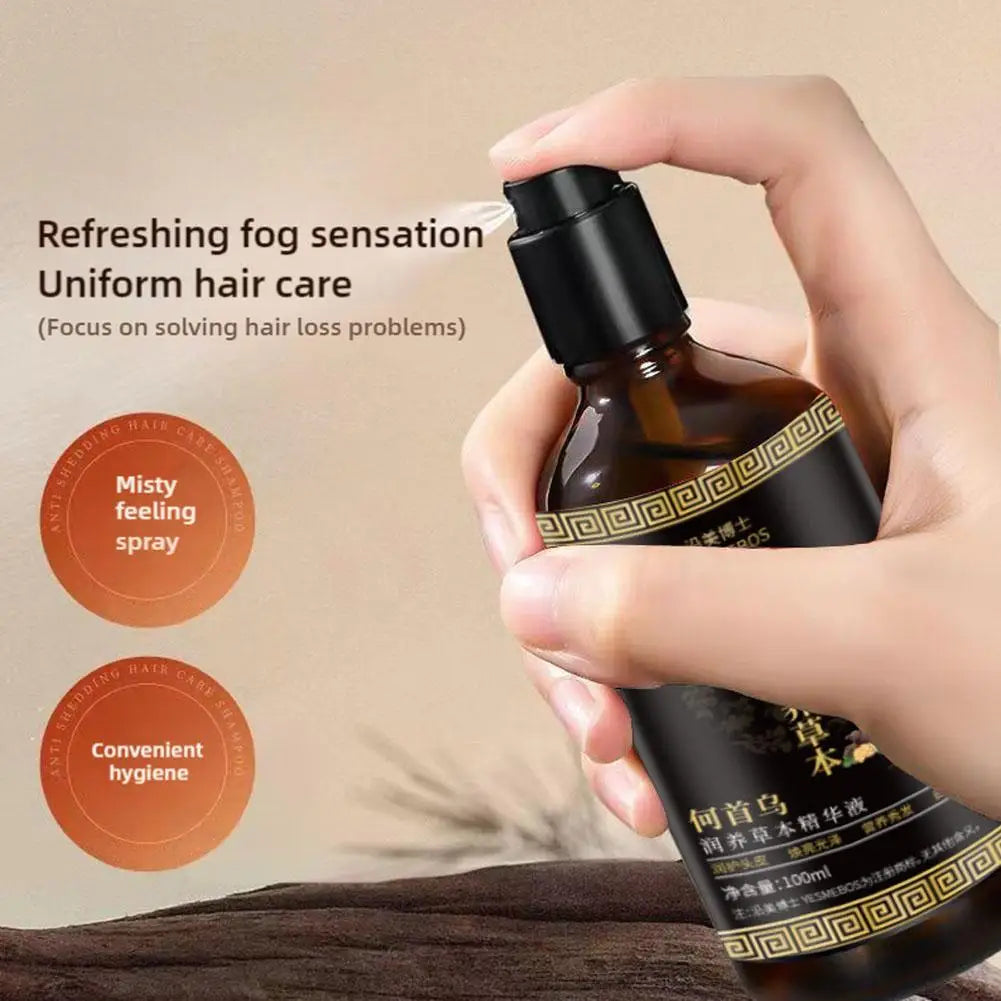 Hair Serum Growth Spray Men Women Loss Solution Polygonum Multiflori Qme