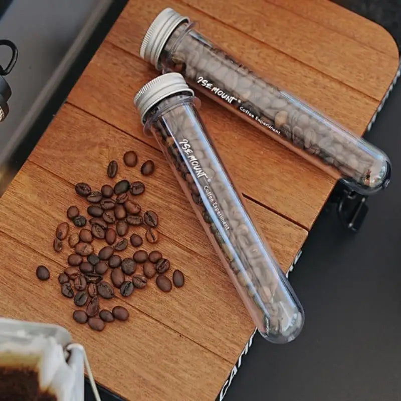 Coffee Bean Storage Tube Aluminum Tool Bottled Tubes Grain Wooden Qme