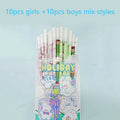 20Pcs/set Kawaii Erasable Gel Pen 0.5mm Blue Washable Handle Cute Cartoons Erasable Pen for School Pen Liquid Ballpoint Pen Qme 20 mix styles