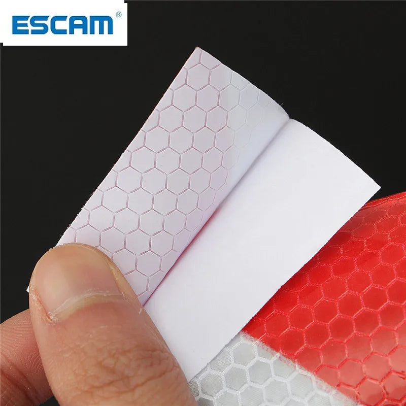 5pcs New Arrival 2"x10' 3 Meters Red White Reflective Safety Warning Conspicuity Tape Film Stickers Qme