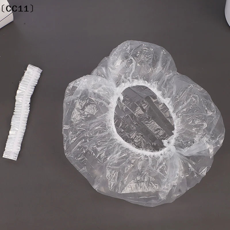 Disposable Shower Cap Elastic Mesh Shape Non-woven Bath Hat Eyelash Qme
