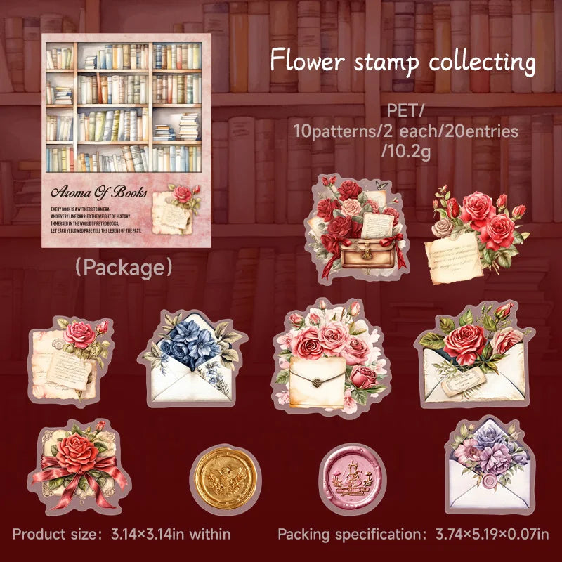 20 pcs/pack Book Frame Label PET Sticker Scrapbooking Collage Materials DIY Decor Junk Journal Aesthetics Stationery Sticker Qme D