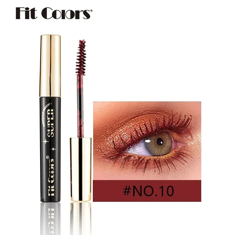 Colored Mascara Makeup 4D Silky Natural Long Eyelashes Mascara Waterproof Long-lasting Extension Thick Lasting Curling Mascara Qme B10