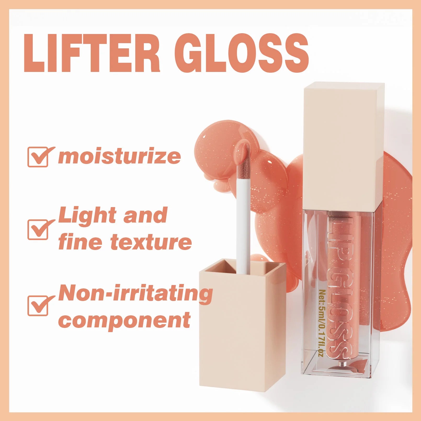 Lip Gloss Long-lasting Moisturizing Easy Halo-dyeing Waterproof Mirror Water Glass Lip Gloss Transparent Color Cosmetics Qme