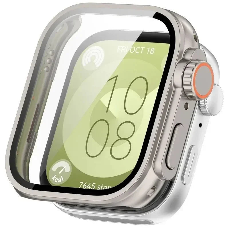 Screen Protector + Tempered Glass Case for Huawei Watch Fit 3 Case Frame As ultra2 Smart Watch Strap Case for Huawei Watch Fit 3 Qme Starlight for Huawei Fit 3