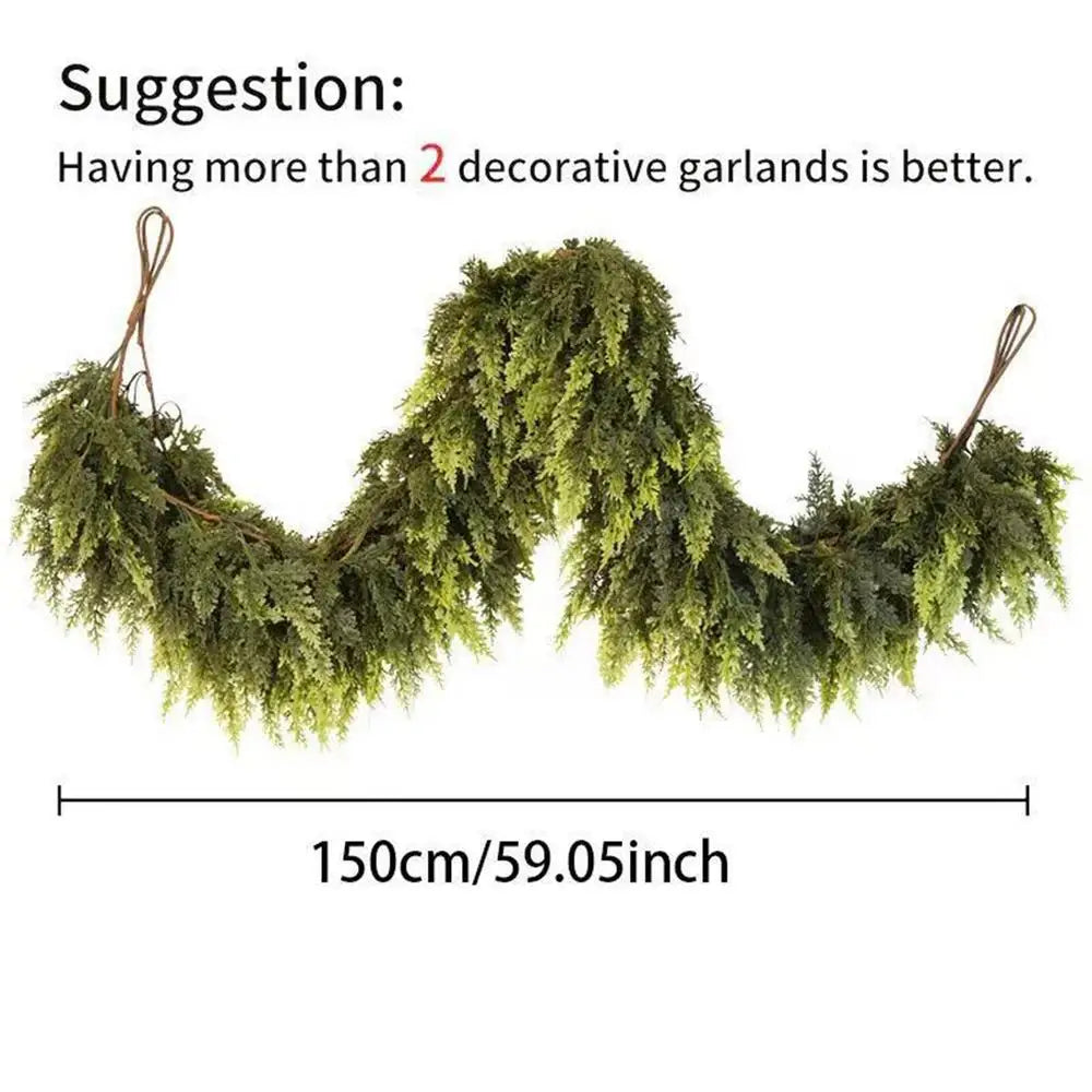Christmas Garlands Artificial Green Pine Decoration Garland Fireplace Qme Red China Mainland