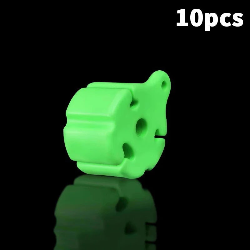 5 Portable Fishing Rod Holder Ball Bundle Storage Accessories Tie Qme 10pcs Green