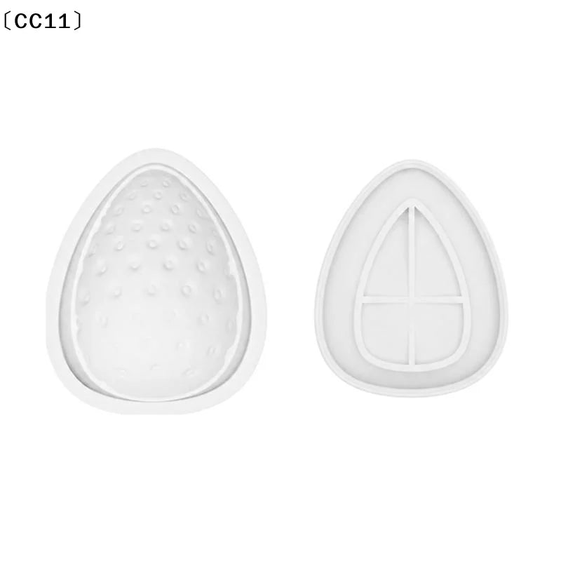 Strawberry Ice Cube Tray Silicone Moulds Candy Cake Cupcake Soap Qme