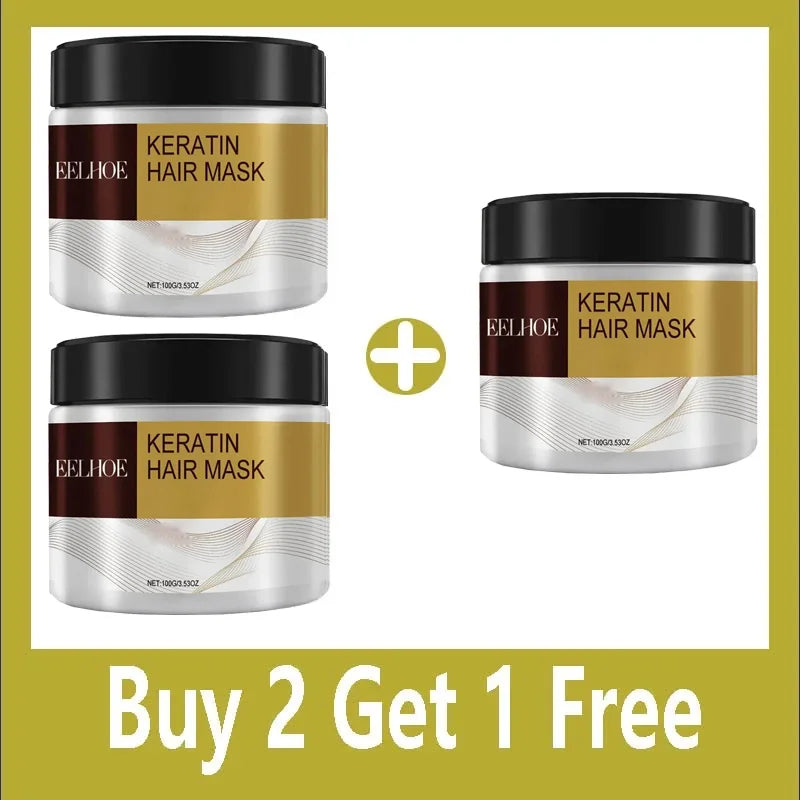 Hair Membrane Natural Repair Hair Mask Prevent Dryness Split Ends Repair Damage Frizz Tangles Soft Smooth Hair Care Products Qme Buy 2 Get 1 Free