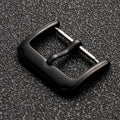 Metal Buckle 18mm 20mm Stainless Steel Watch Buckle Watch Clasp Accessories Replacement Buckle for Leather Watch Strap With Tool Qme Black 18mm