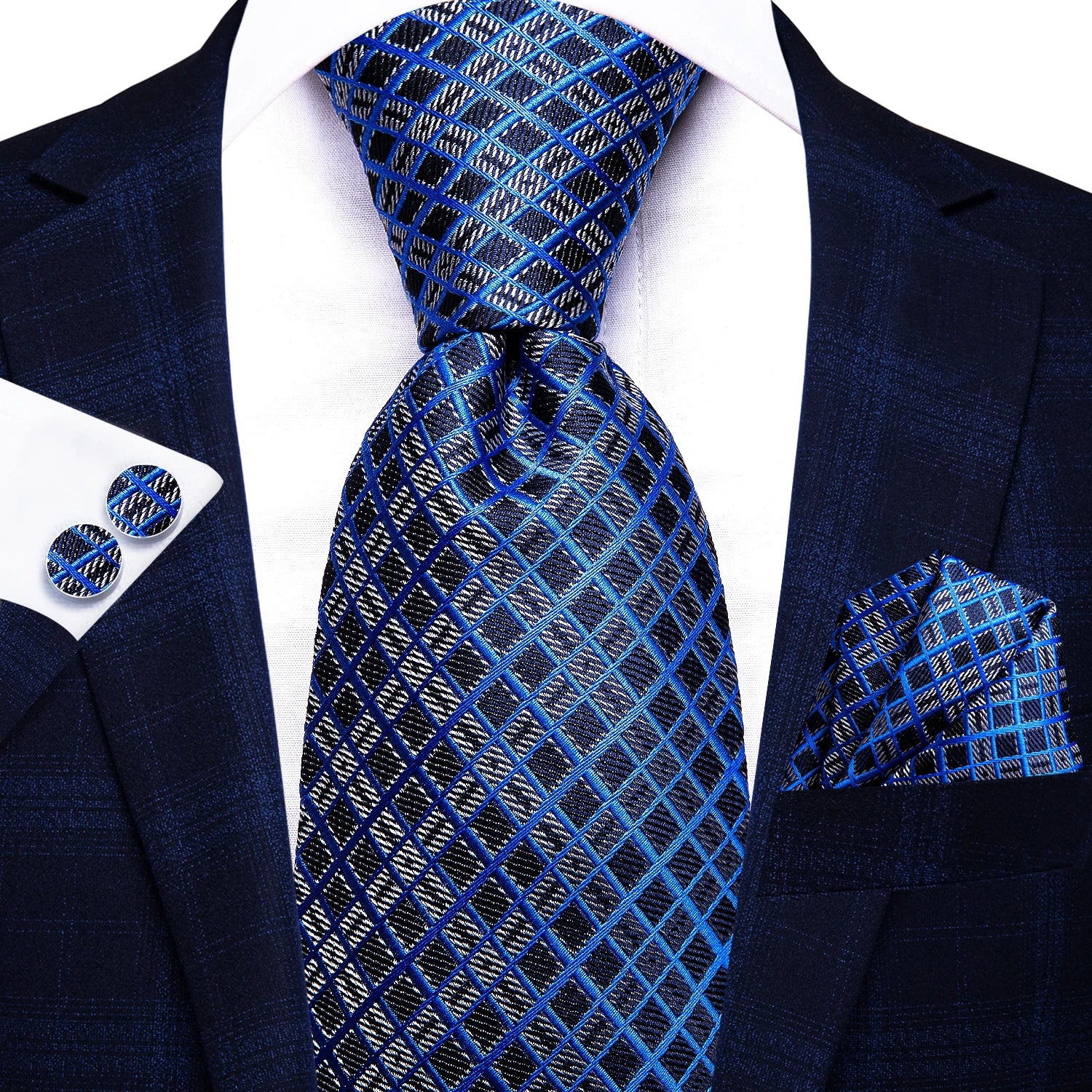 Hi-Tie Men's Ties Floral Paisley Handkerchief Cufflinks Tuxedo Accessories Classic Luxury Gift Ties For Party Dinner Wedding Qme N-3531