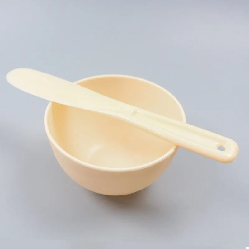 Face Mask Mixing Bowl Set Facial Skin Care Tools Kit Silicone Mask Brush Facial Applicator Spatula Measure Spoon Beauty Supplies Qme Yellow Set