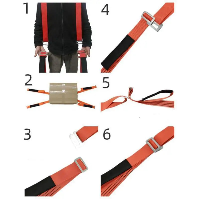 Lifting Straps Moving 2 Pieces Reusable Adjustable Sofa Moving Aid 2-Person Couch Lifting Harness For Furniture Couch Mattress Qme