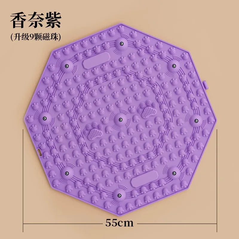 Traditional Chinese Medicine Round Acupressure Board Jogging Foot Qme PURPLE