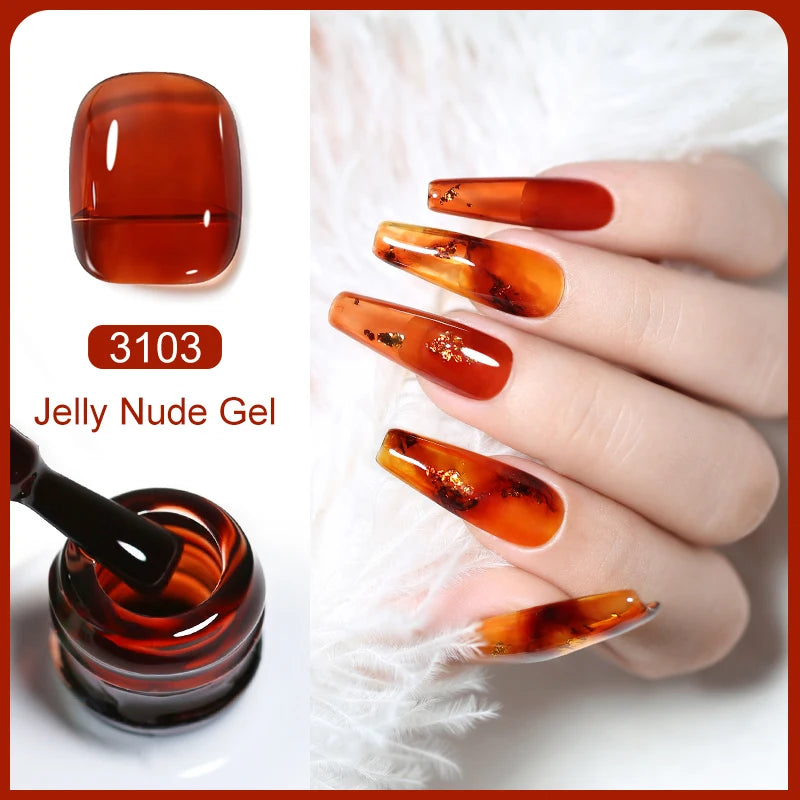 Arte Clavo Transparent Nude Pink Jelly Gel Nail Polish Semi Permanent