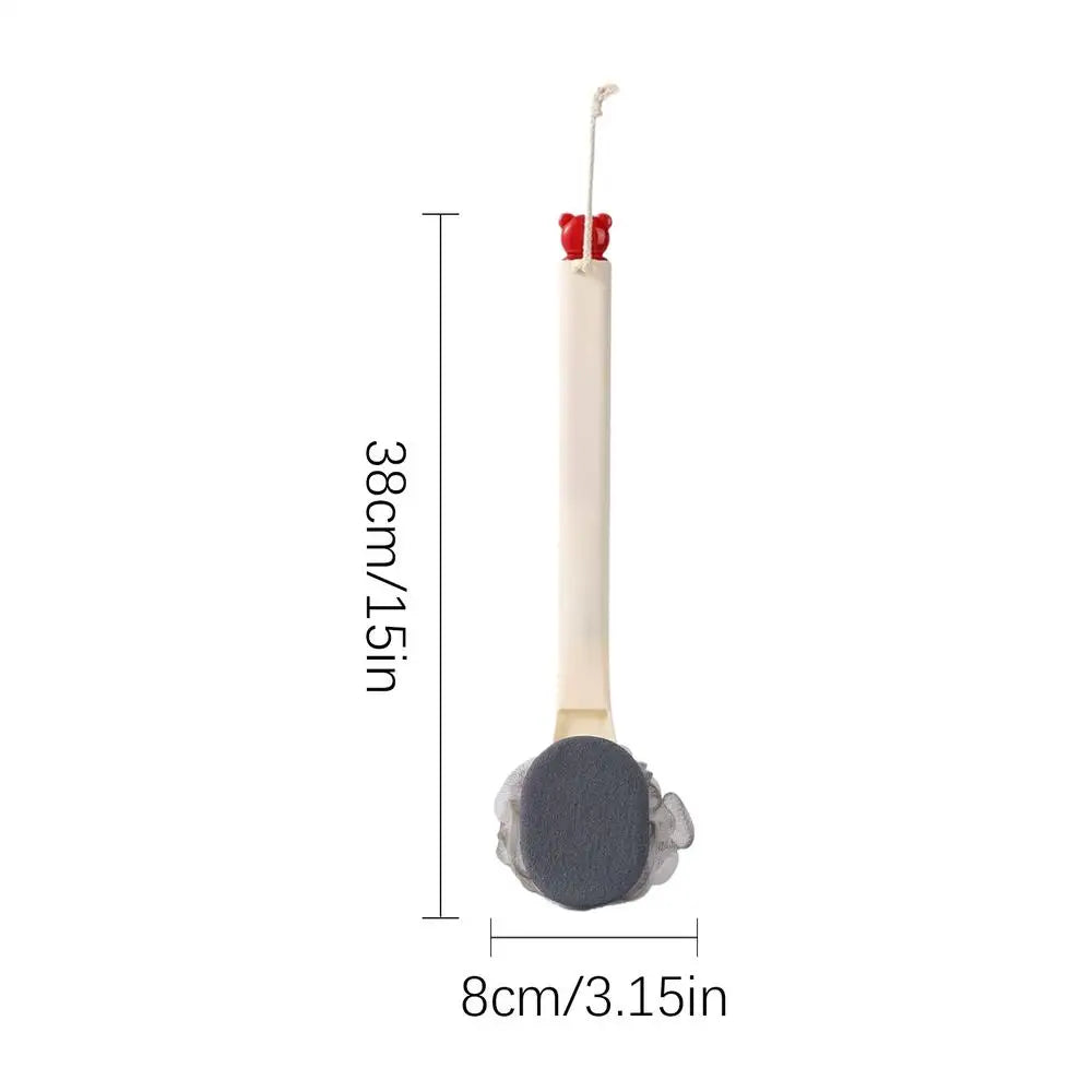 Shower Brush For Back Shower Bath Brush Long Handle For Back Double-Sided Body Cleaning Exfoliator For Skin Legs Shoulders Men Qme WHITE China Mainland