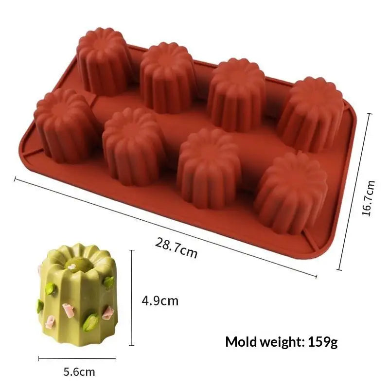 Muffin Cupcake Baking Tray Bordelais Fluted Cake Pudding Mold 8 18 Qme B