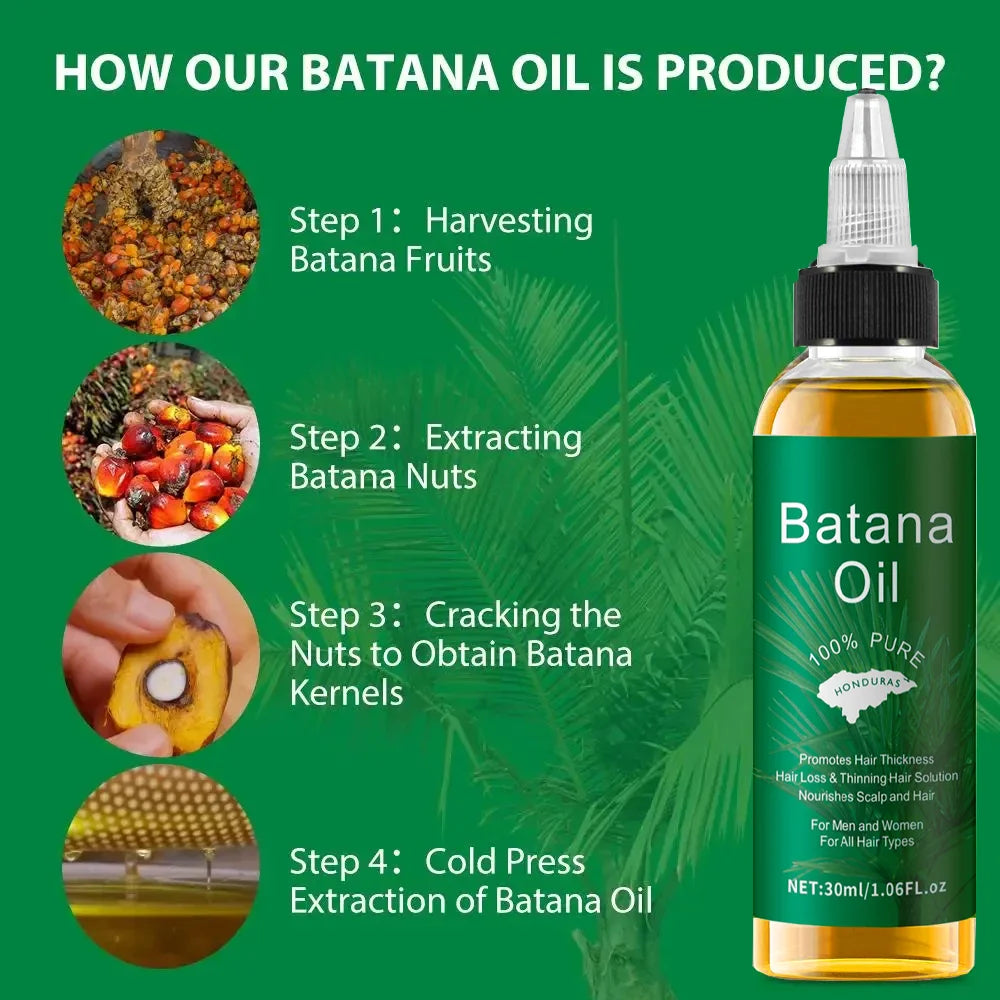 Batana Hair Care Essential Oil Repair Hair Root Moisturize Nourishing Strengthen Improve Split Smooth Hair Care Oil Qme