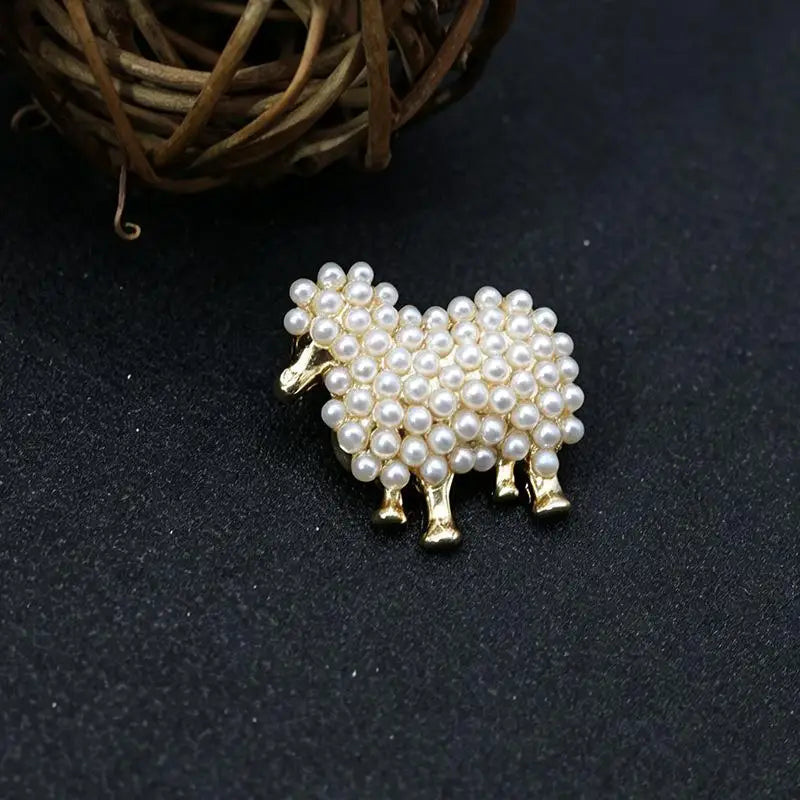 Lovely Goat Brooches For Women Unisex Rhinestone Beautiful Year Of The Sheep Animal Brooch Pin New Year Gifts Qme style 7