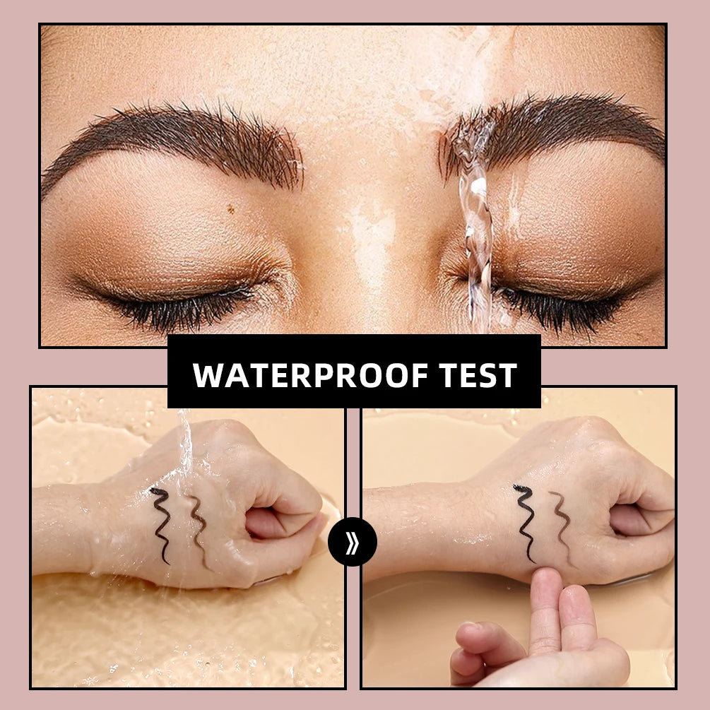 QIBEST Black Liquid Eyeliner Waterproof Lasting Eye Liner Pencil Quick Drying Not Bloom Natural Eyeliner Liquid Pen Makeup Tools Qme