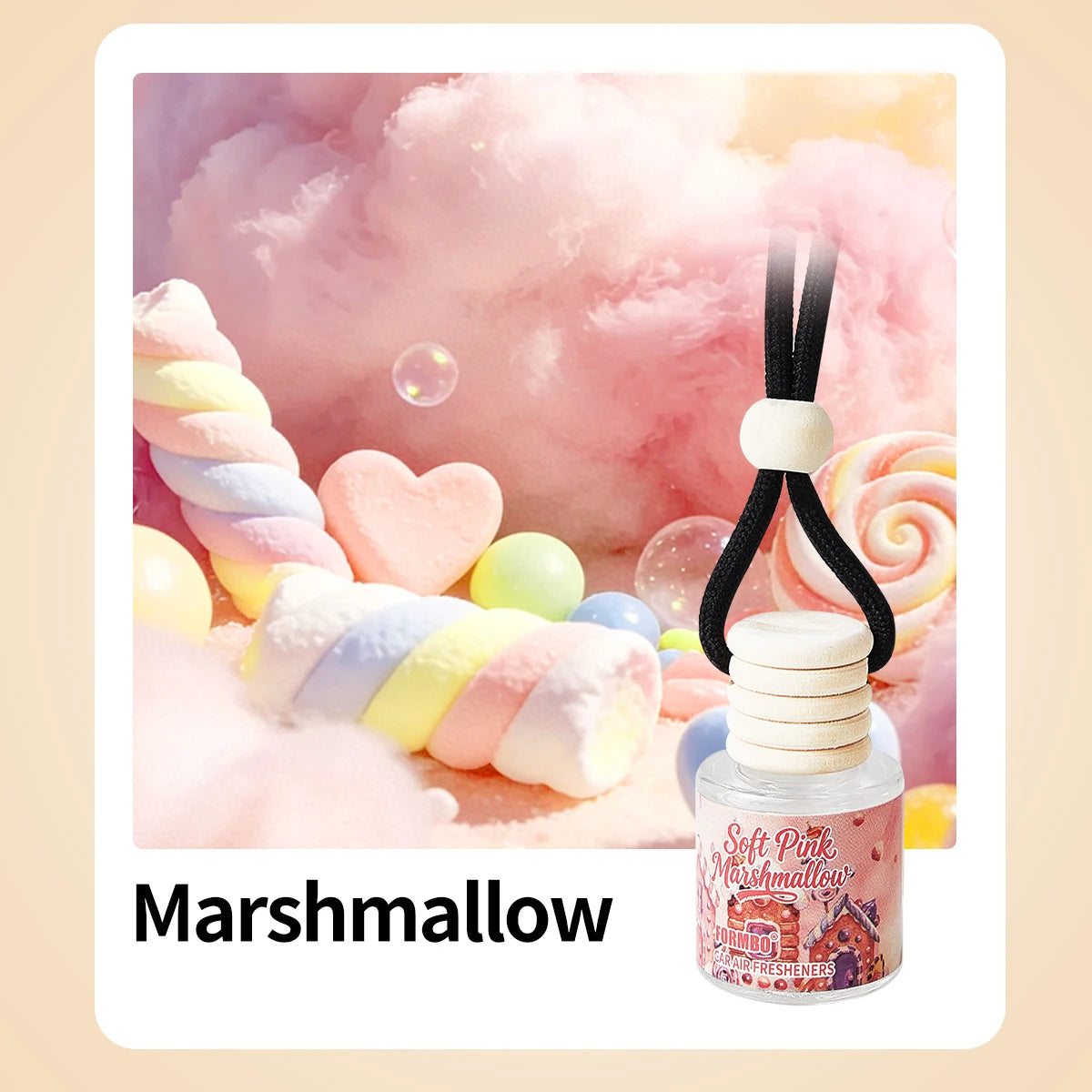 Car Fragrance Long-lasting Interior Accessories Fresh Air Suitable Qme Marshmallow