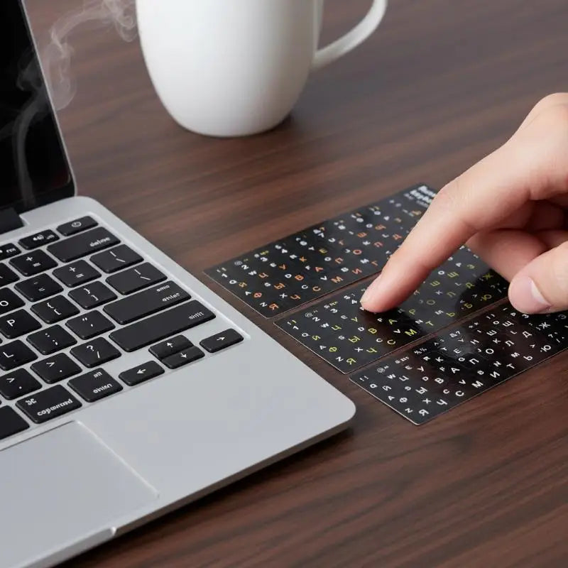 Russian Keyboard Sticker Waterproof Dustproof Easy Use Laptop Desktop Qme