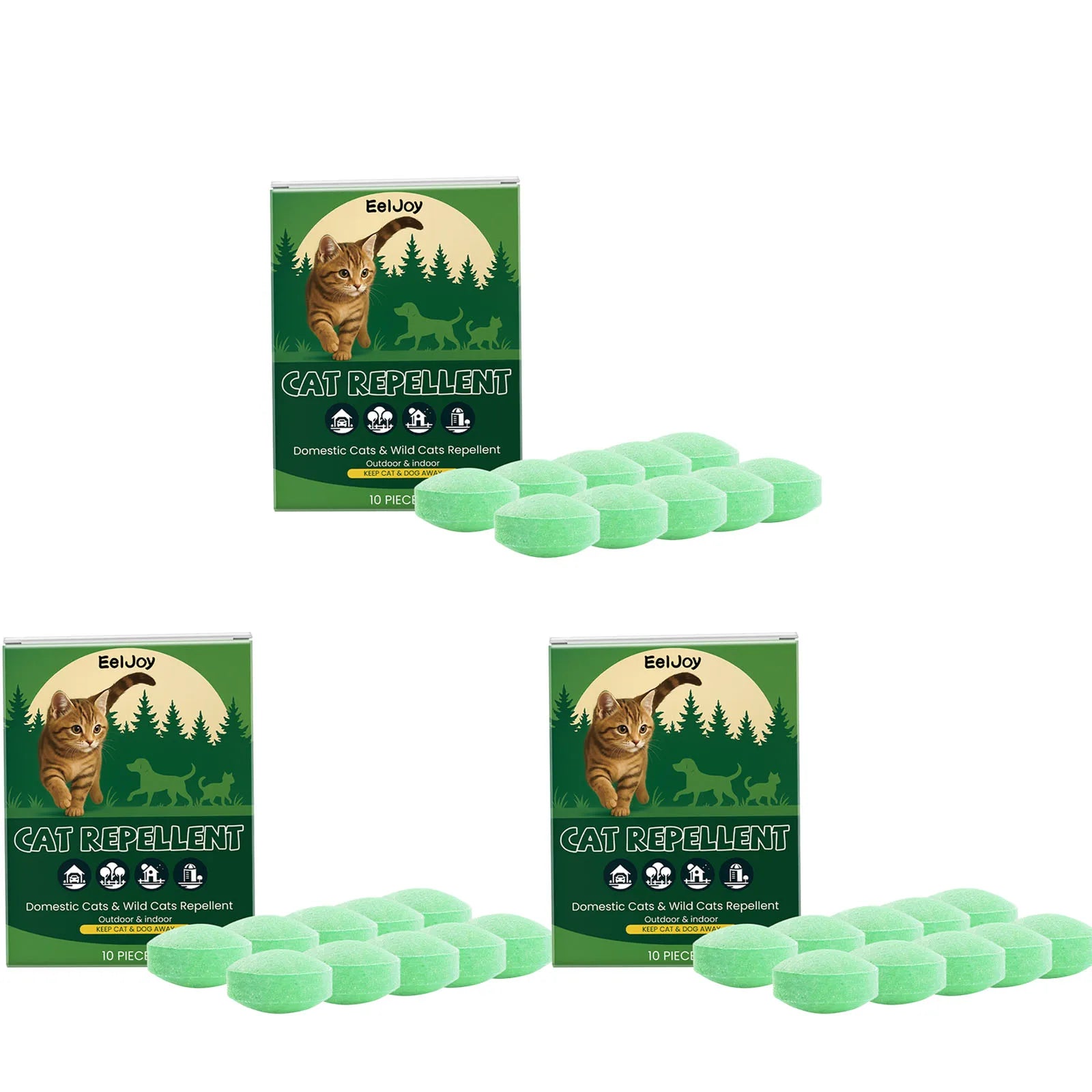 Indoor Cats Repellent Pill Prevent Biting & Gnawing Correcting Pet Behavior Reducing Scratching Furniture Outdoor Pets Training Qme 3 x 10pcs Boxed
