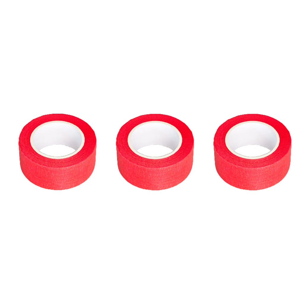 2cm 3/6 Rolls Red Painters Masking Tape Bulk Sharp Edge Line Technology, Residue-Free and Artisan Grade Wall Trim Tape Qme 3 Rolls 15M 20mm