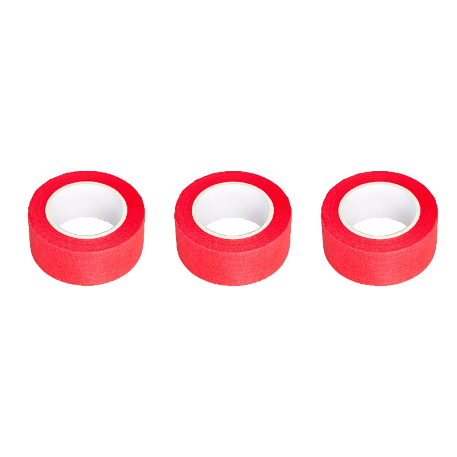 2cm 3/6 Rolls Red Painters Masking Tape Bulk Sharp Edge Line Technology, Residue-Free and Artisan Grade Wall Trim Tape Qme 3 Rolls 15M 20mm