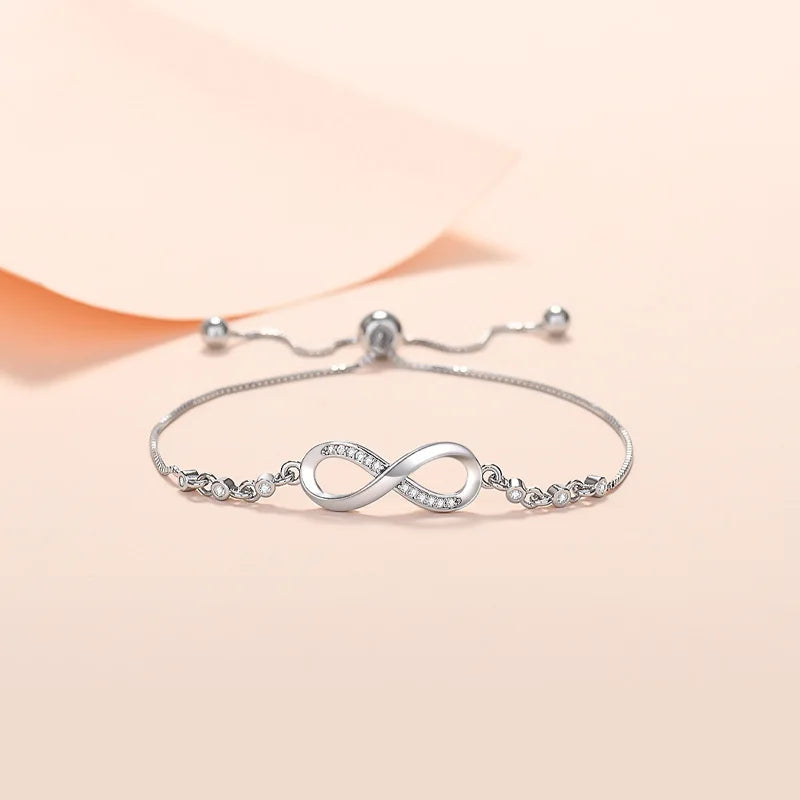 Custom 925 Sterling Silver Crystal Bracelets for Women Fashion Y2K Jewelry Charm Wedding Engagement Party Christmas Gifts Qme