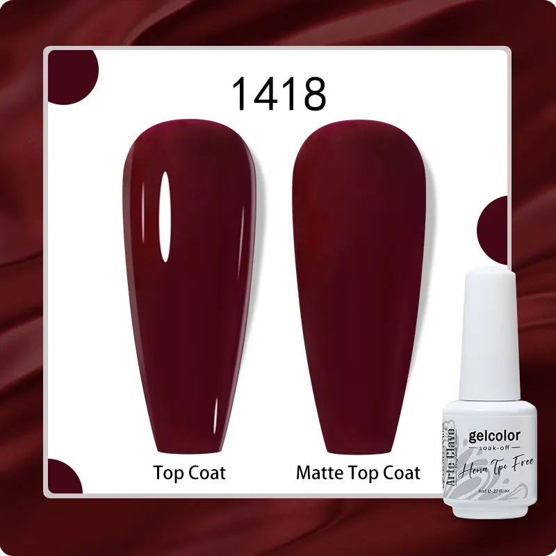 Arte Clavo HEMA TPO White Bottle 180 Colors Series Semi-permanent Gel Qme 1418