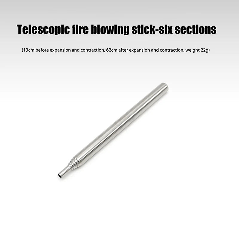 Outdoor Cooking Blow Fire Tube Portable Camping Pipe Survival Tools Qme 2