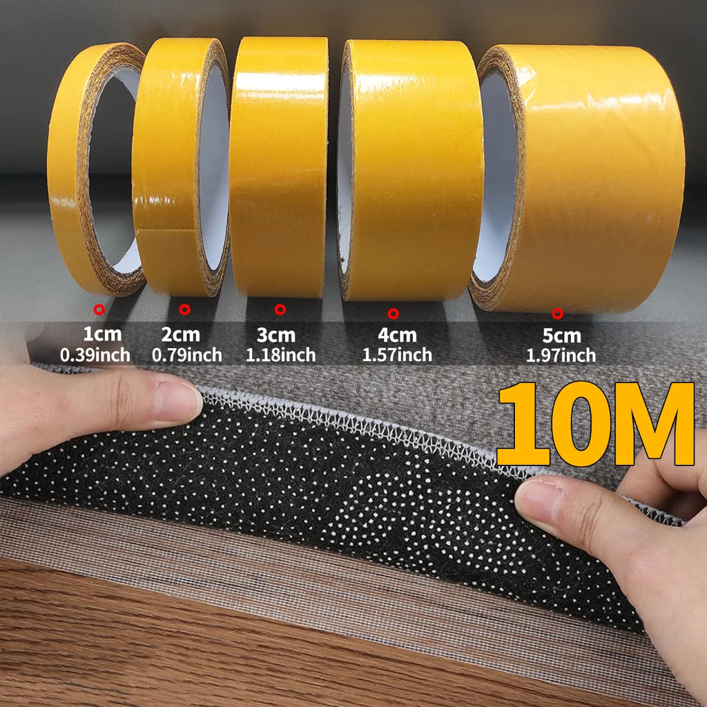 Double Sided Tape Translucent Mesh with Fiberglass Mesh High Tack Strong Adhesive for Carpet Wall Craft Qme